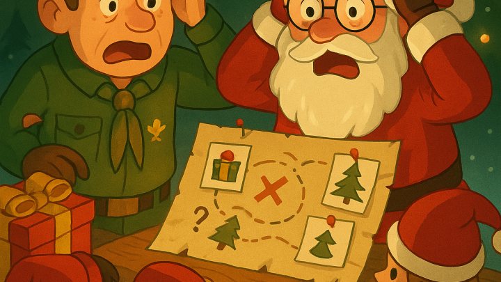 Gruppelederen og julemanden i panik